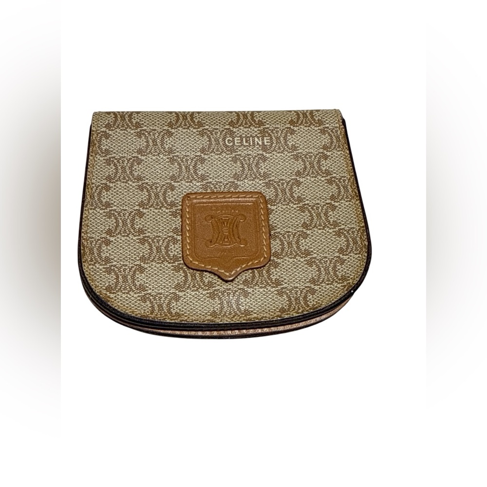 Celine Tan Leather Coin Pouch